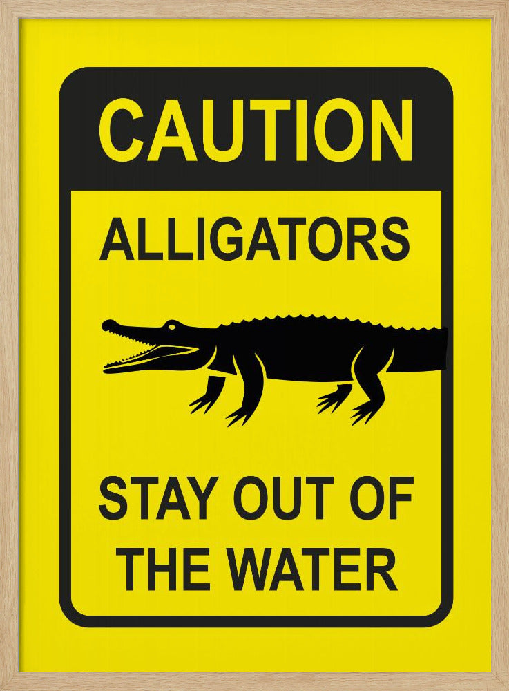 Caution   Alligators Poster