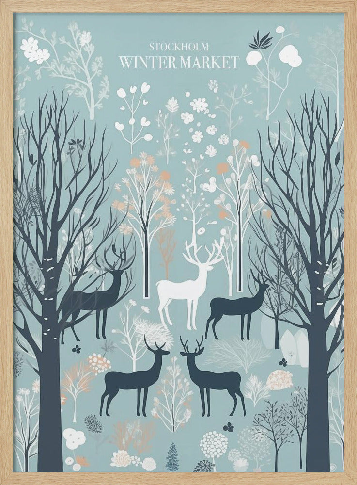 Stockholm Winter Market Poster