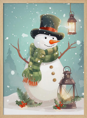 Cute Snowman No 1 Poster