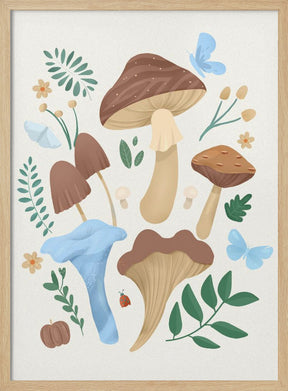 Mocha Fungi Poster