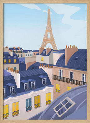 Paris Rooftops Poster