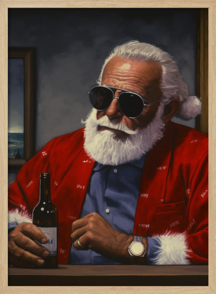 Sun Tan Claus Poster