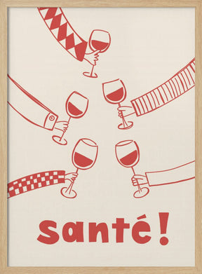 Santé! Wine Party with Friends Poster