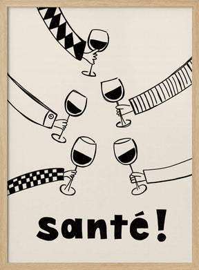 Santé Wine Party with Friends Poster