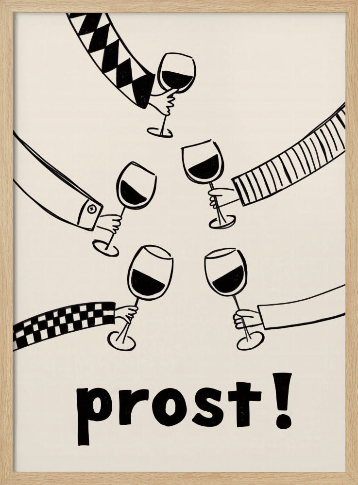 Prost! Wine Party with Friends Poster