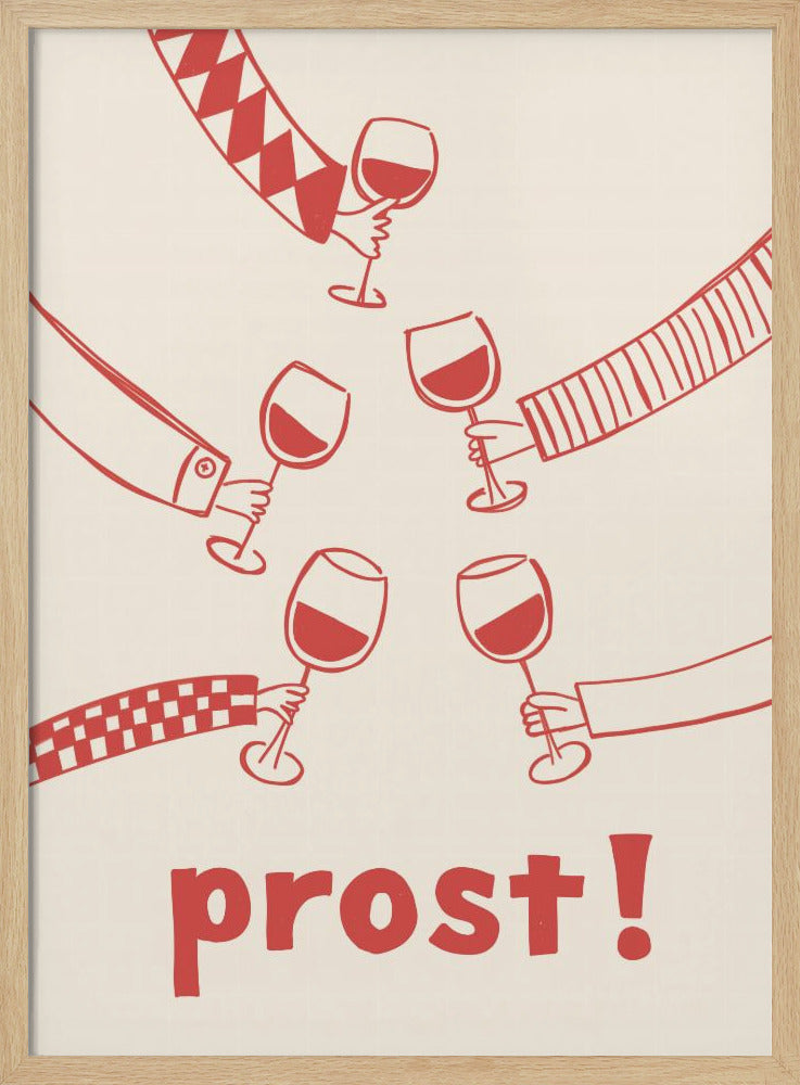 Prost! Wine Party with Friends Poster