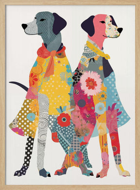 Colorful Dogs Poster