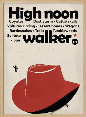 Western cowboy hat print Poster