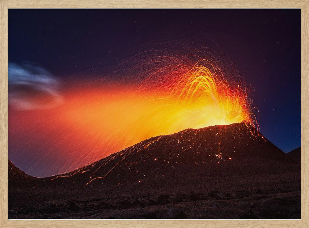 La Fournaise volcano Poster