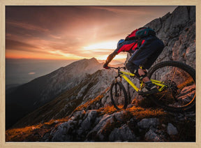 Golden hour high alpine ride Poster