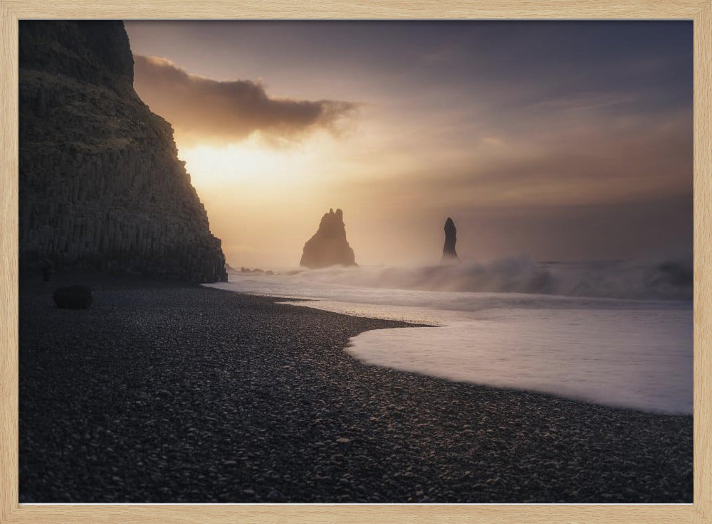 Reynisfjara sunrise Poster