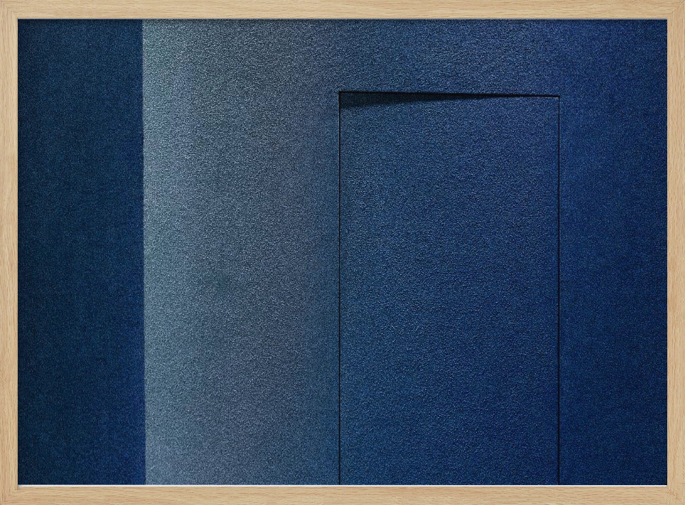 Blue minimalism or a secret door Poster