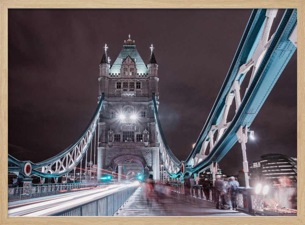 Tower Bridge Night Life Poster