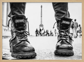 Biker Boots in Paris Poster