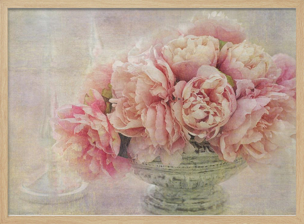 A Posy of Pink Peonies Poster