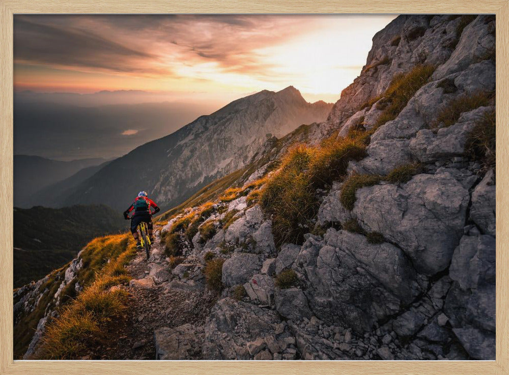 Sunset high alpine ride Poster