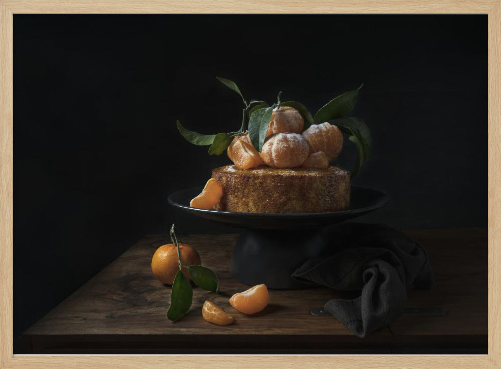 Polenta cake with sweet mandarines Poster