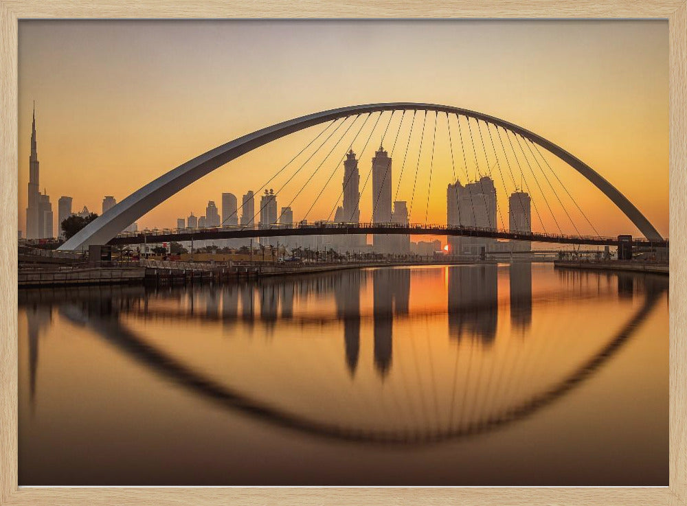 Sunrise at the Dubai Water Canal Poster