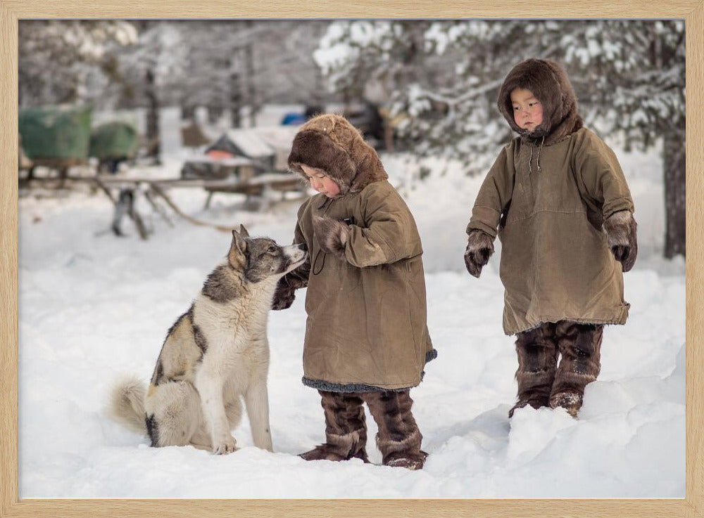 Anton, Stjopa and dog Poster