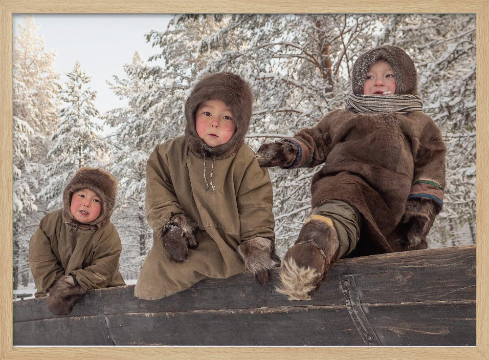 Kid's games in Northern Russia Poster