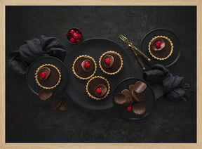 Chocolate cherry tartlets Poster