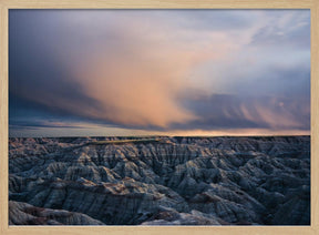 Twilight over Badlands Poster