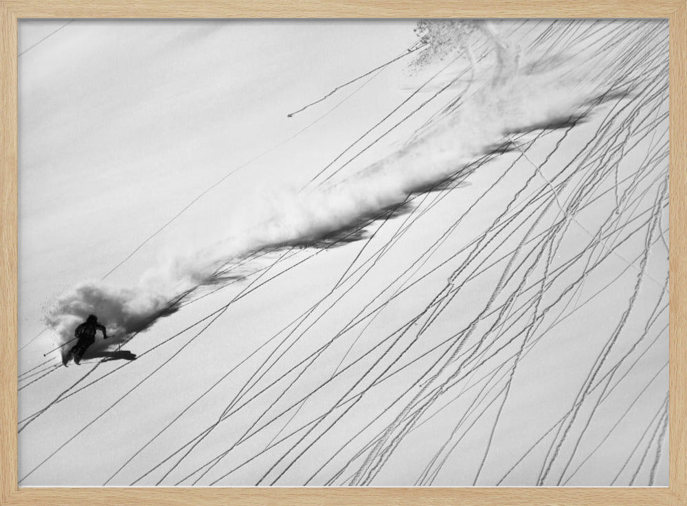 Skiing Powder Poster