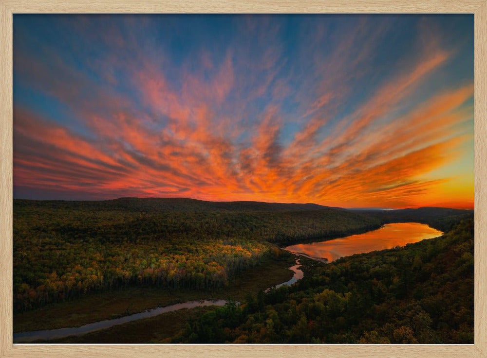 Sunset over Porcupine Mountains Poster