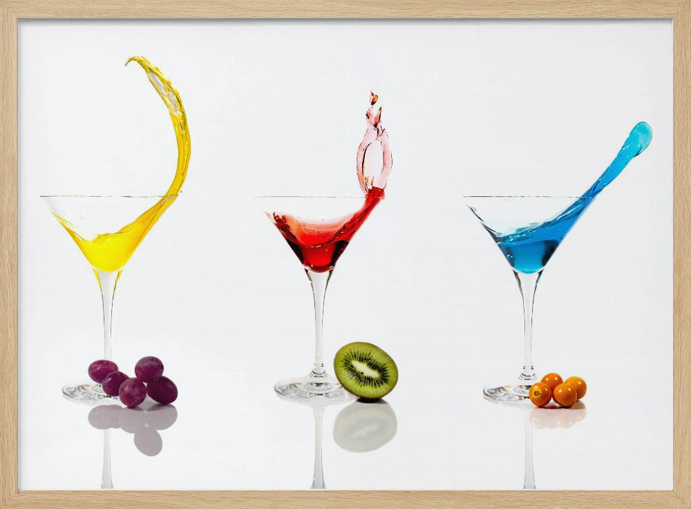 Cocktails and Fruit Poster