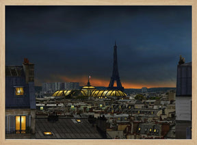 the twilight falls on the city of lights Poster