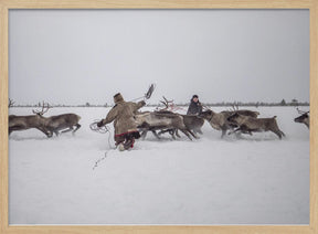 Jigori hunts reindeer I Poster