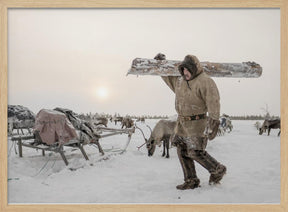 Arkadij prepares firewood Poster