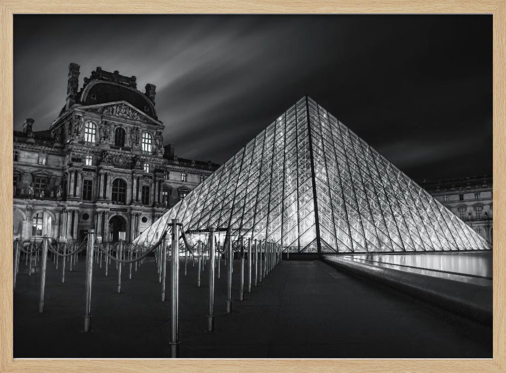 Louvre at Night Poster