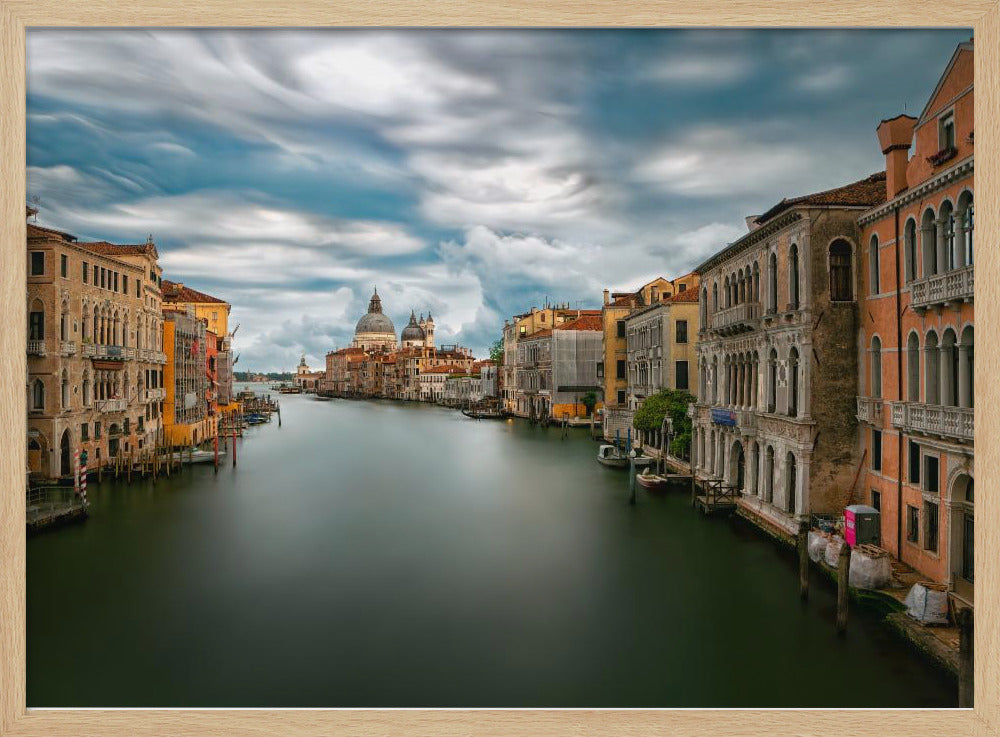 Stormy weather on the Grand Canal Poster