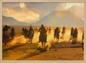 Horsemen in Bromo Poster