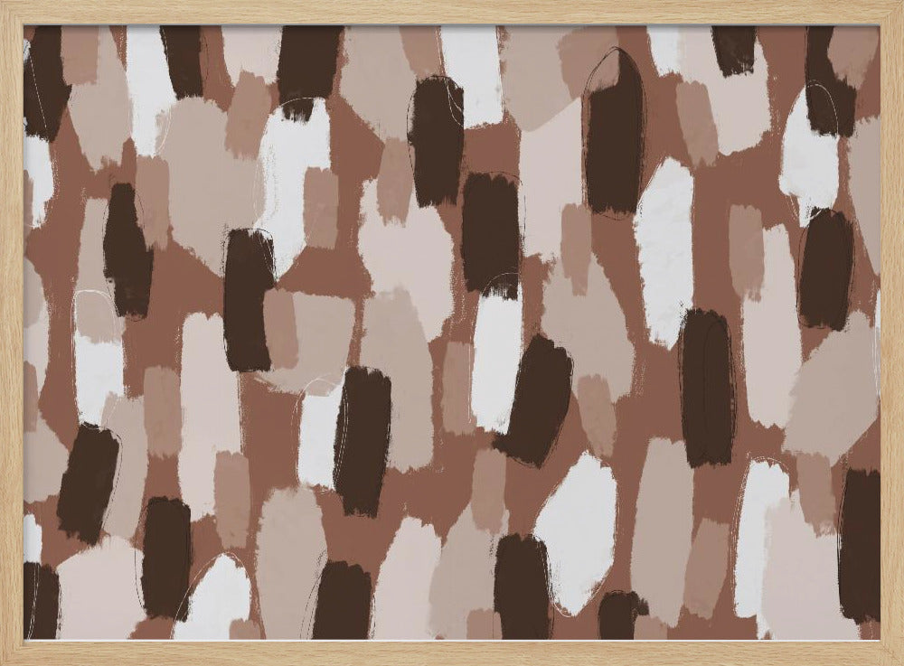 Pastel Brush Strokes Pattern Square Poster