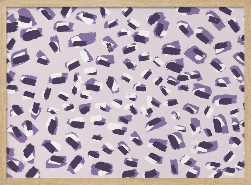 Scattered Small Purple Strokes Pattern Poster