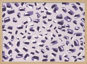 Scattered Small Purple Strokes Pattern Poster