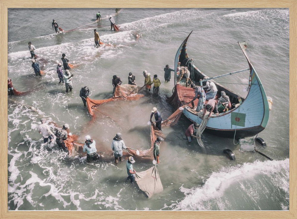 Fishermen on Cox's Bazar Poster