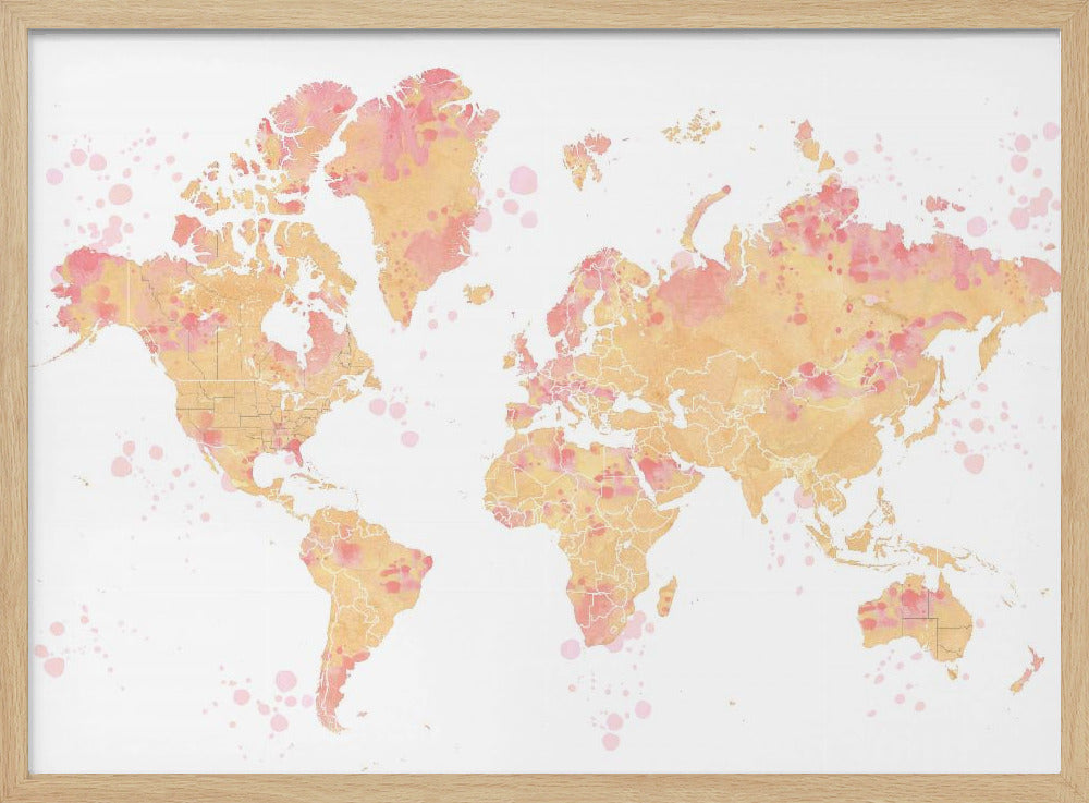 Amanda world map silhouette Poster