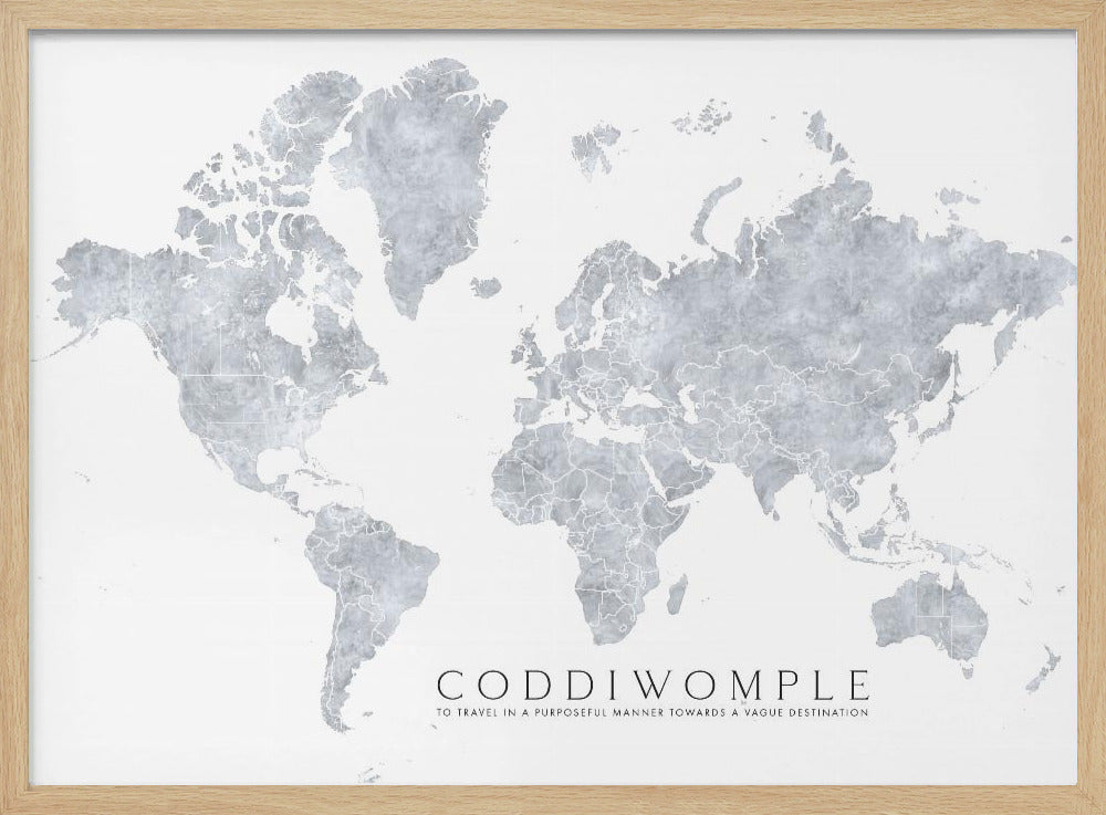 Coddiwomple world map Poster