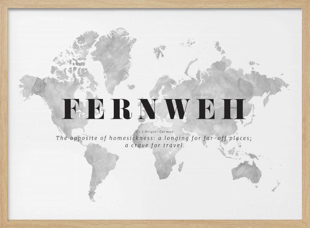 Fernweh world map Poster