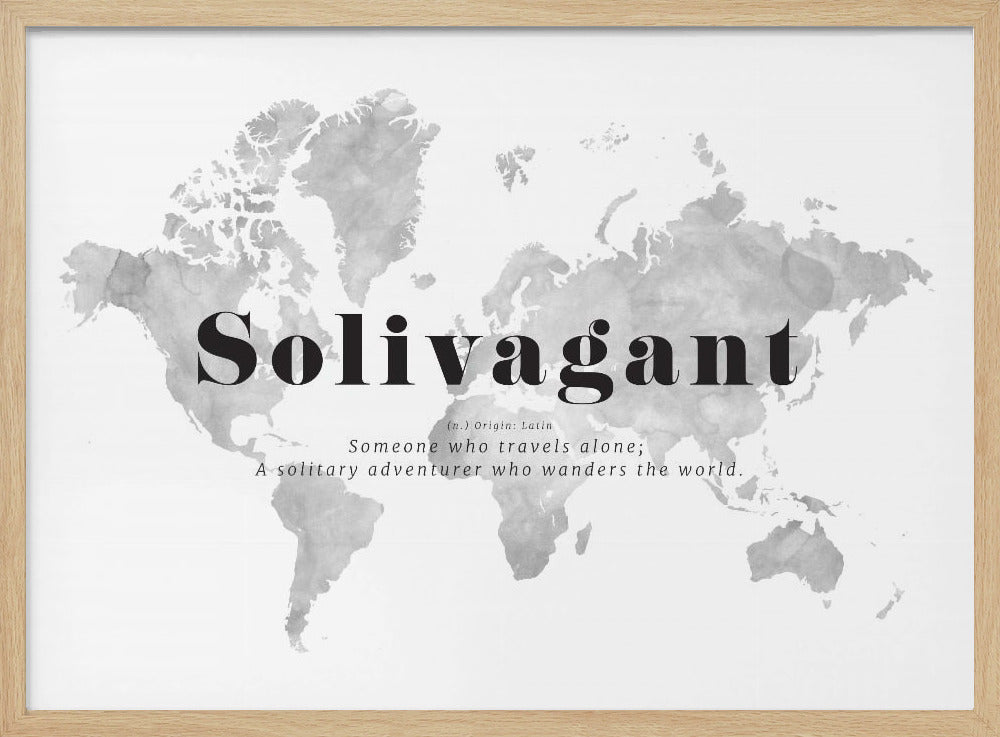 Solivagant world map Poster