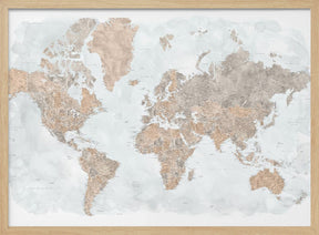 Calista high detail world map Poster