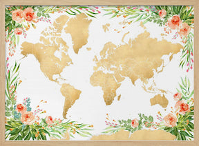 Blythe world map silhouette Poster