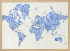 Parlan high detail world map Poster