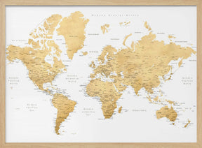 Rossie world map in Spanish Poster