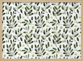 Lisa watercolor seeded eucalyptus pattern Poster