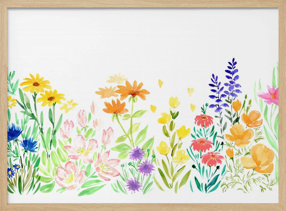 Watercolor wildflowers Poster