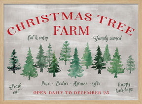 Christmas tree farm sign Poster